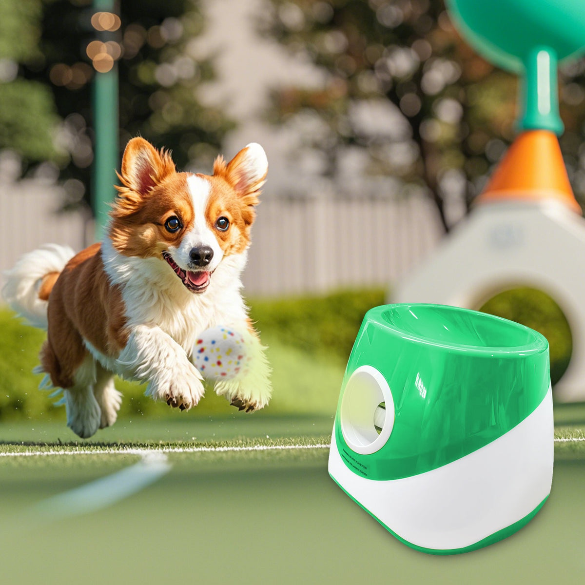 Interactive dog ball launcher